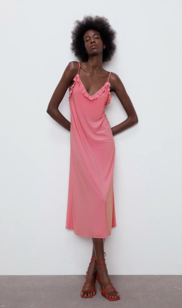 Vestido Midi Volantes