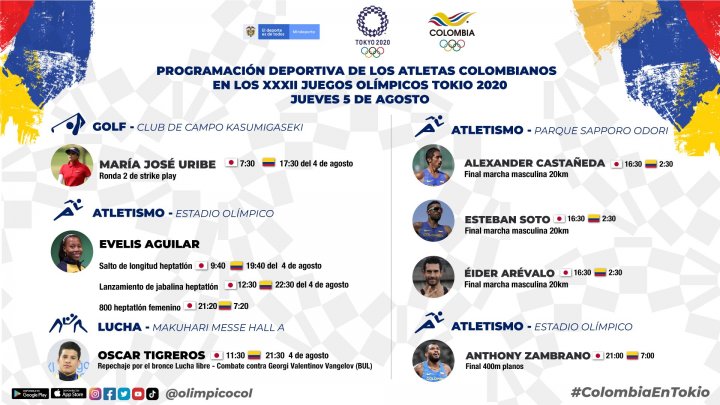 Colombianos en la jornada de hoy