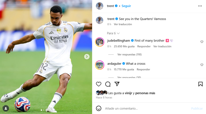 El vestuario alucina con la calidad de Trent: "Vaya centro..."