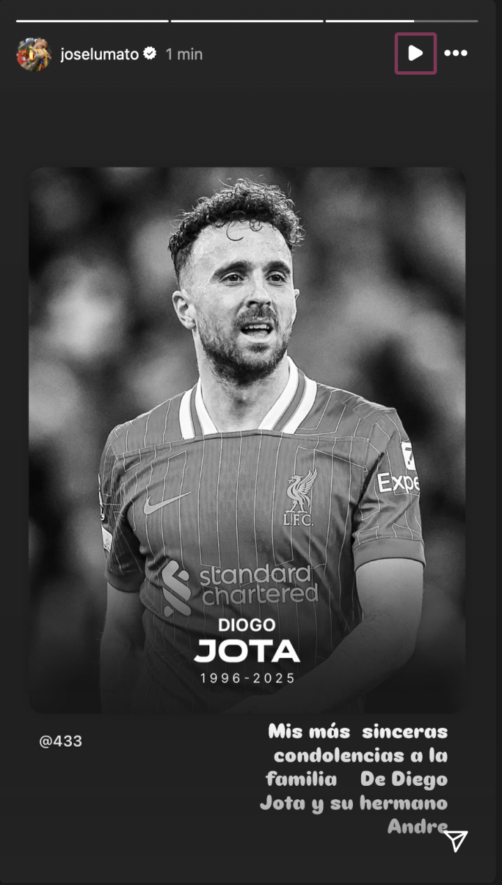 Joselu se despide de Diogo Jota