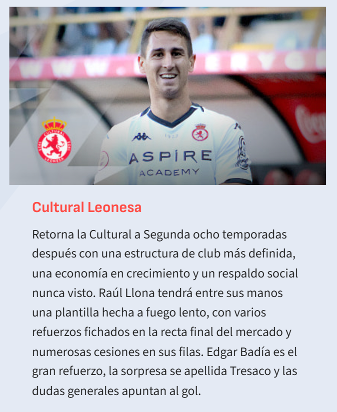 Un 'trocito' de la Guía Especial de AS para Segunda División