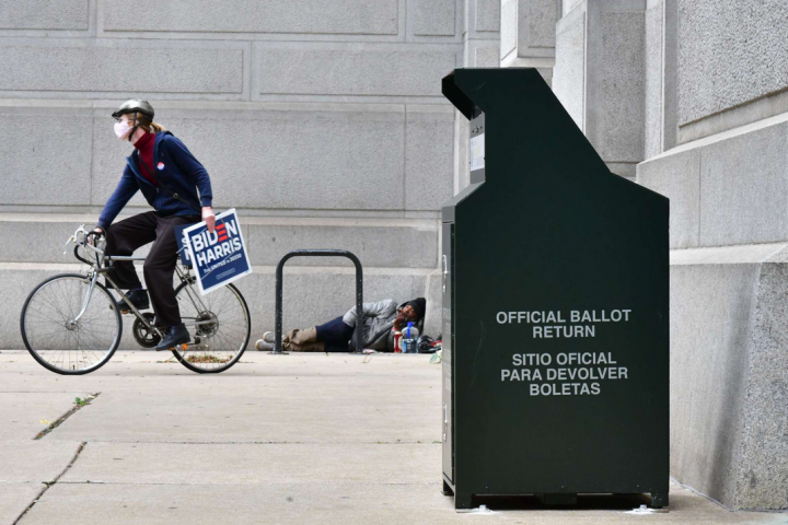 battleground swing states USA election 2020 mail ballot record
