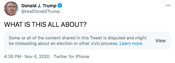 tweet trump election biden warning misleading