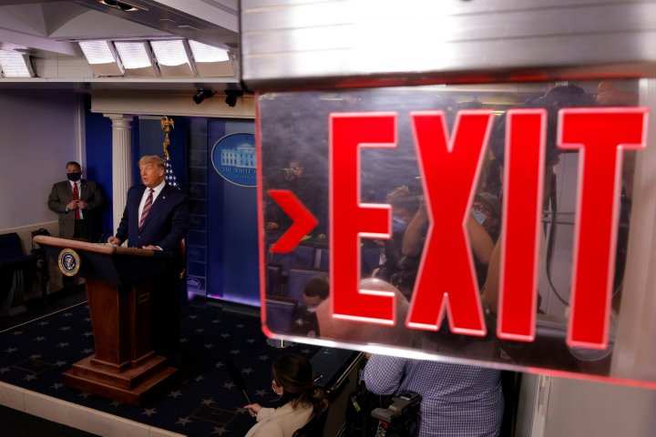 Trump nears the exit