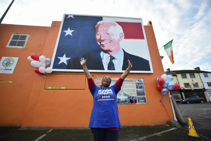 Joe Biden's distant relatives celebrate in Ireland