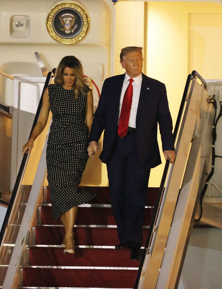 Trumps arrive in Palm Beach for Christmas in Florida