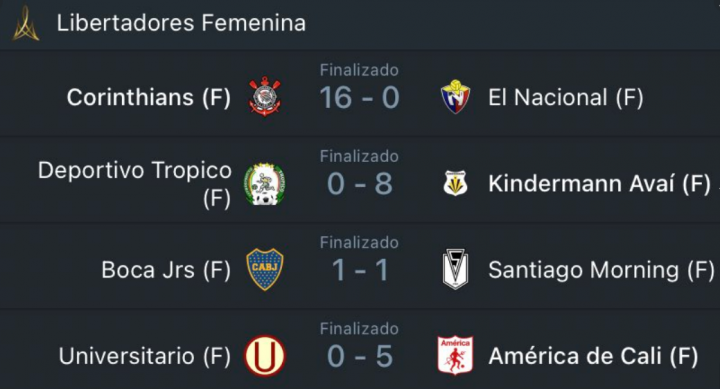 Partidos de Copa Libertadores