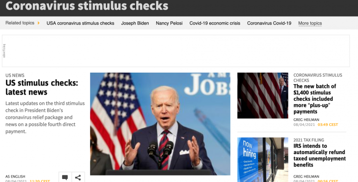 Stimulus check page