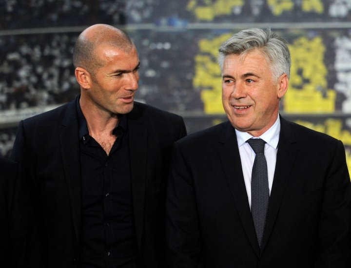Ancelotti with Zidane