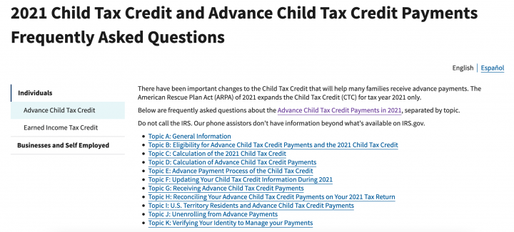 CTC FAQs IRS
