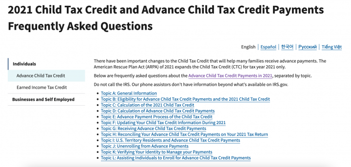 Child Tax Credit FAQs
