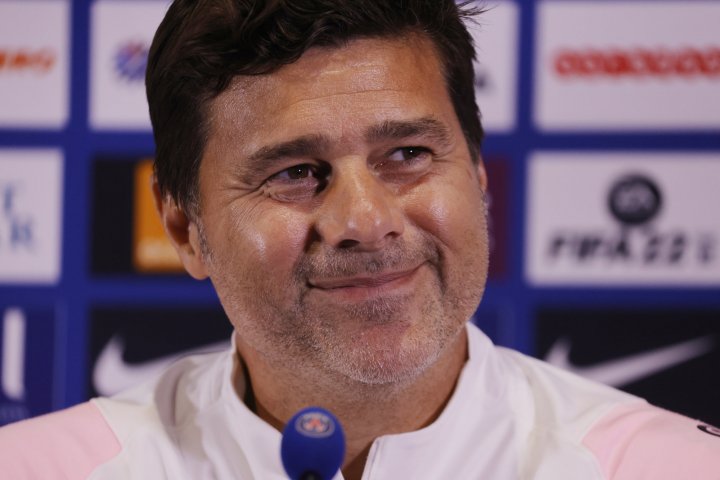 August 13, 2021 Paris St Germain coach Mauricio Pochettino during the press conference REUTERS/Pascal Rossignol