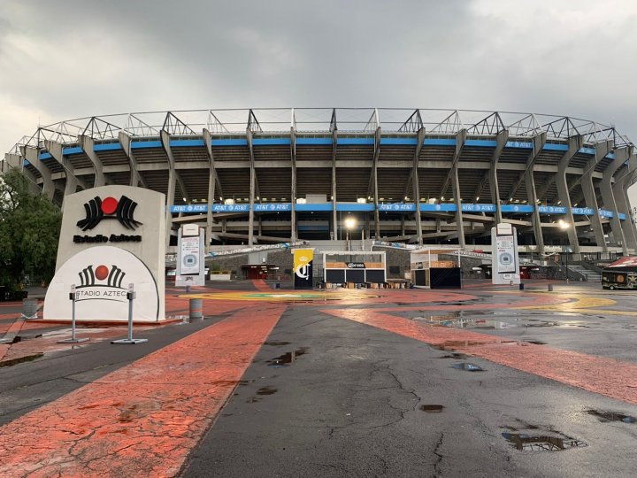 Desolado, así luce el Estadio Azteca tras el veto de FIFA por el grito homofóbico.