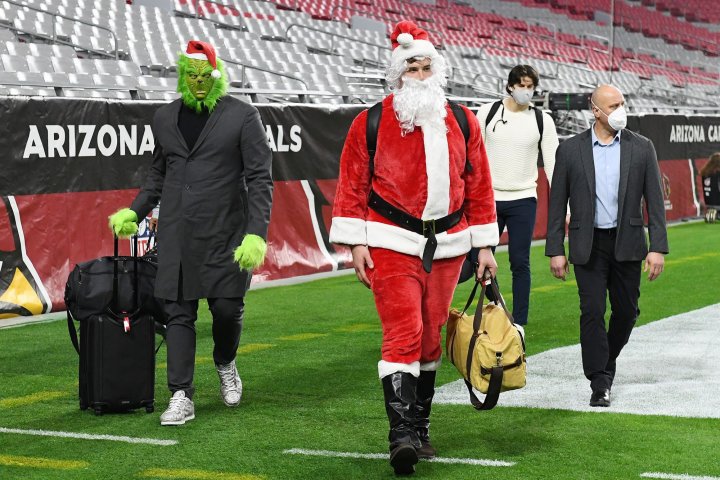 Colts players in holiday spirit