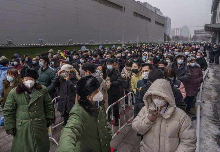 China testing site queue