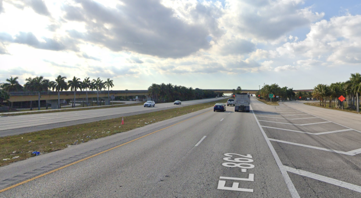 Westbound I-595 at I-95