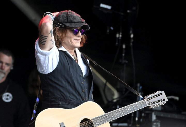 Actor Johnny Depp performs 