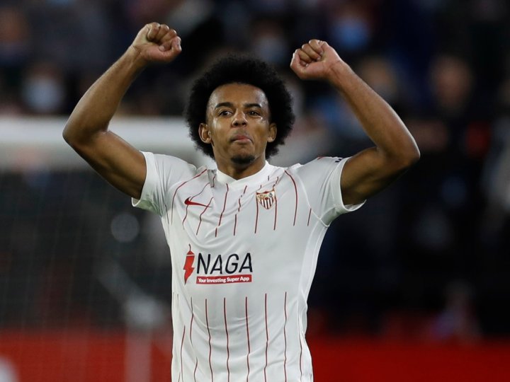 Koundé, en un partido del Sevilla.