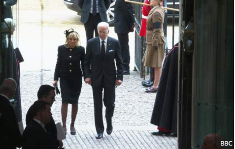 Joe y Jill Biden funeral Isabel II
