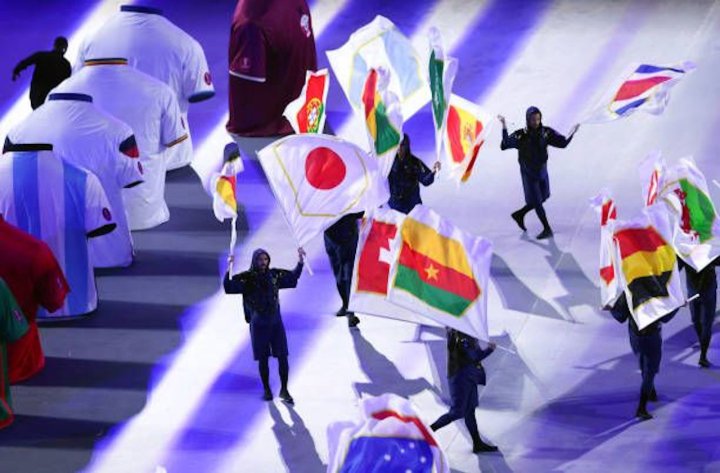 Opening ceremony national flags