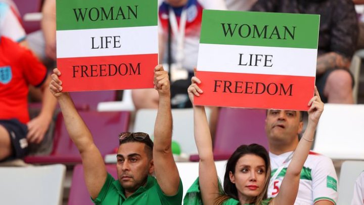 Gay rights activists protest at World Cup with 'hidden' rainbow flag