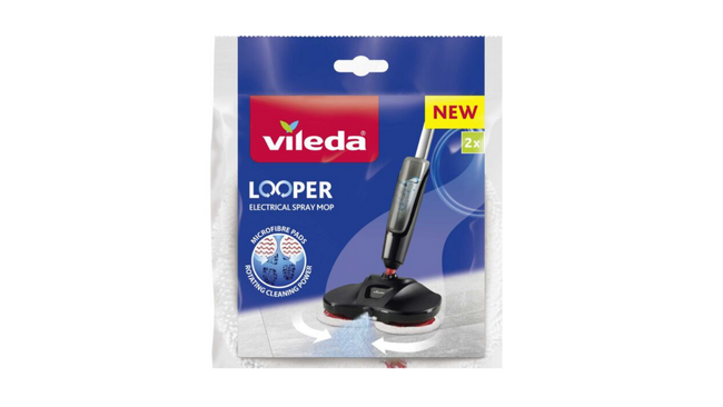  Vileda Escoba 2 en 1 Interior XXL 1 Negro, Gris, Rojo : Salud y  Hogar