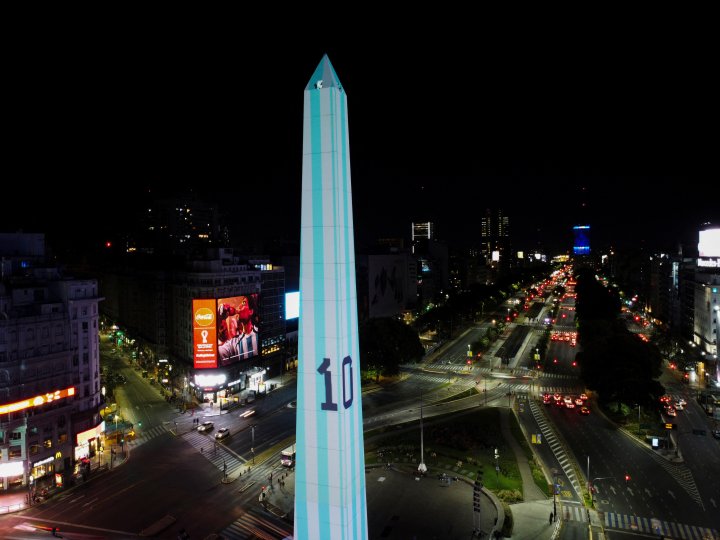 Noche iluminada en Buenos Aires