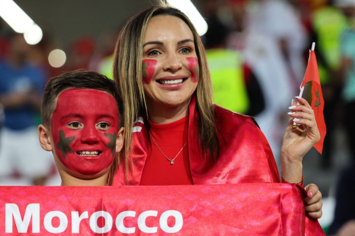 Morocco fans ahead of Morocco vs Spain