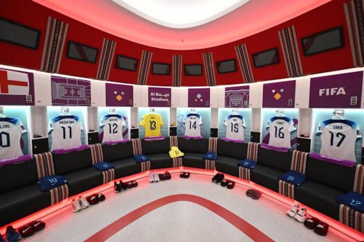England dressing room