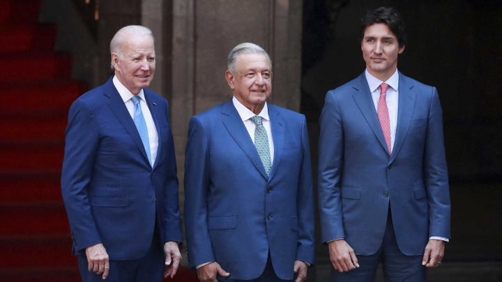 Biden, Trudeau y AMLO encabezan reunión trilateral en México 
