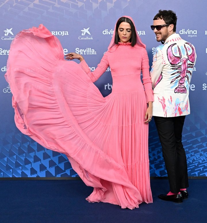La actriz Macarena Gómez y su marido, el artista Aldo Comas.