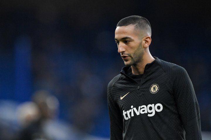 Ziyech, en un partido con el Chelsea
