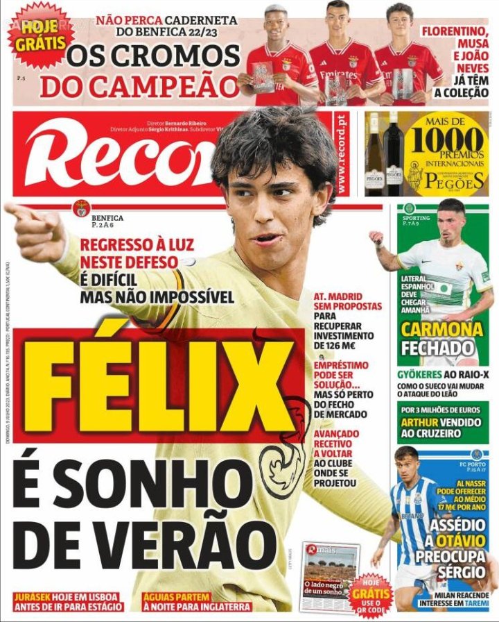 Récord: João, el sueño del Benfica