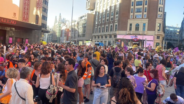 Concentración en Callao (Madrid)