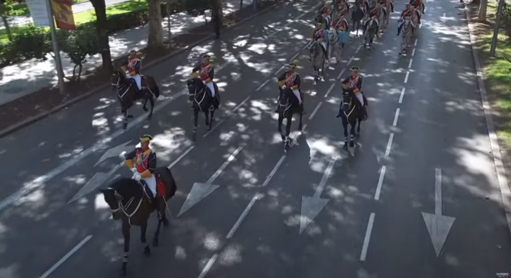 Algunas de las unidades a caballo que han desfilado.