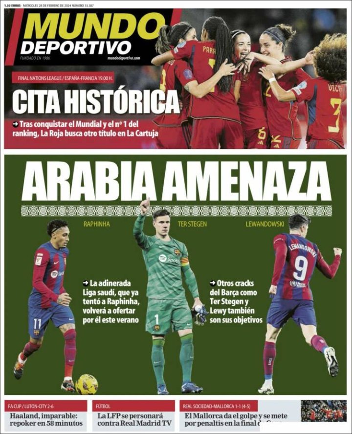 Arabia amenaza al Barça