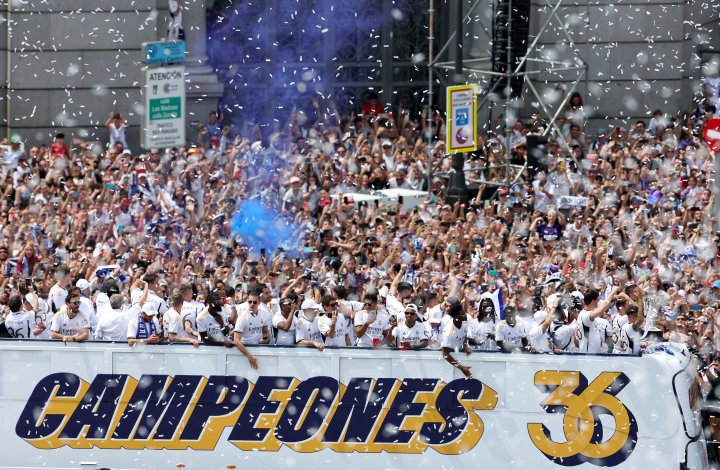 El Madrid celebra la Liga