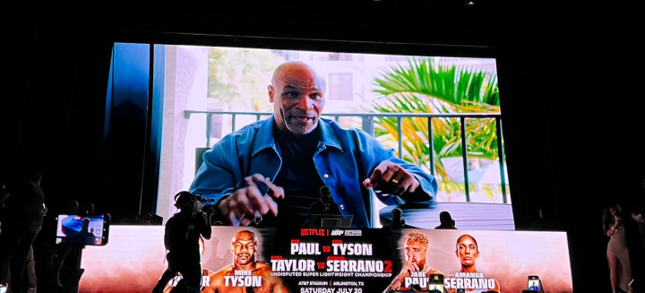 Tyson at the press conference