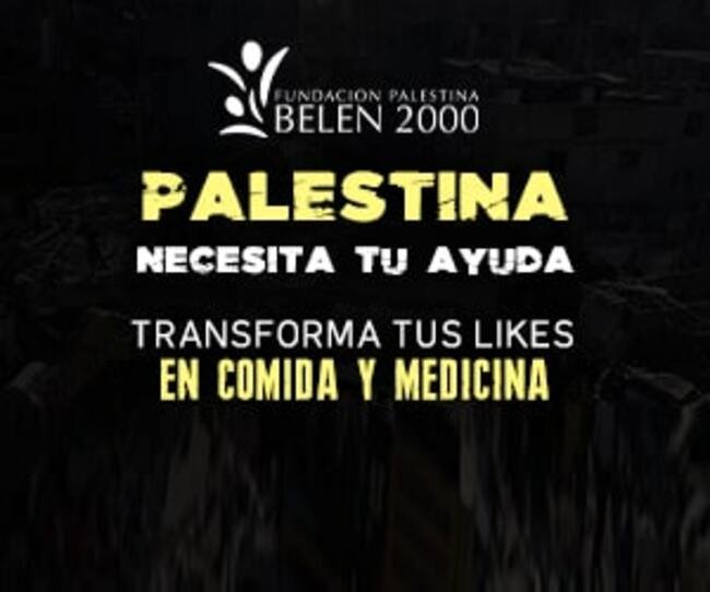 Ingresa a Belen2000.cl y apoya a Palestina con alimentos y medicinas.