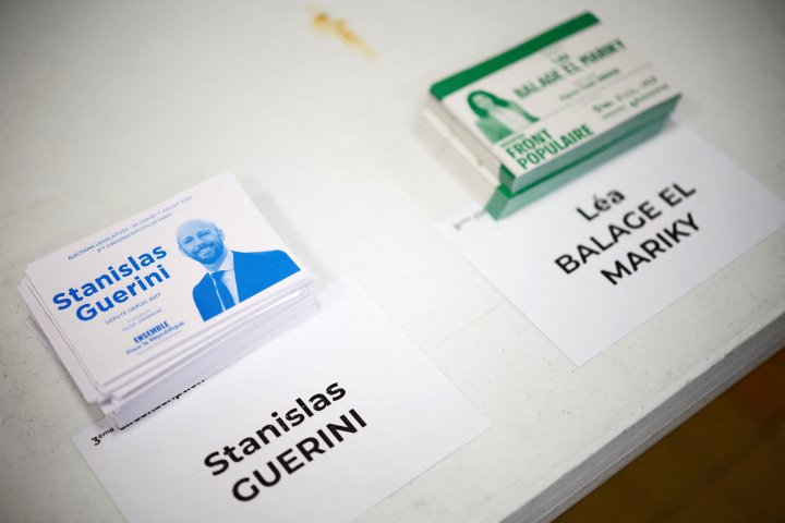 Papeletas elecciones francesas