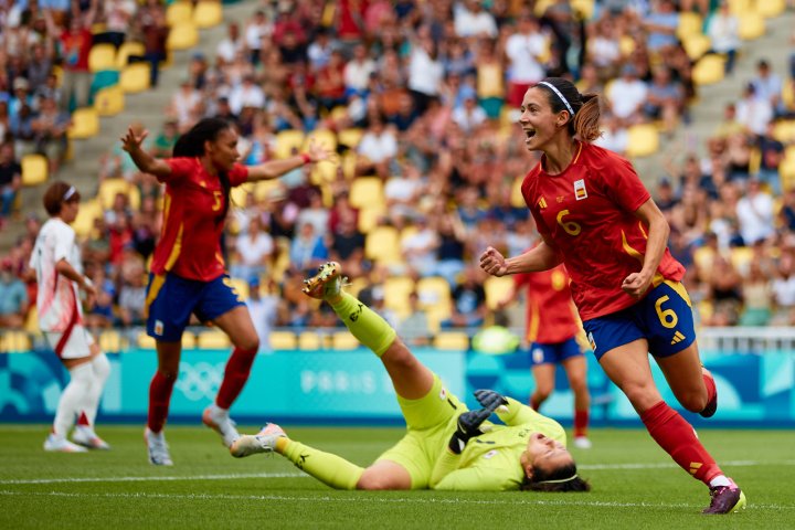 La celebración de Aitana Bonmatí