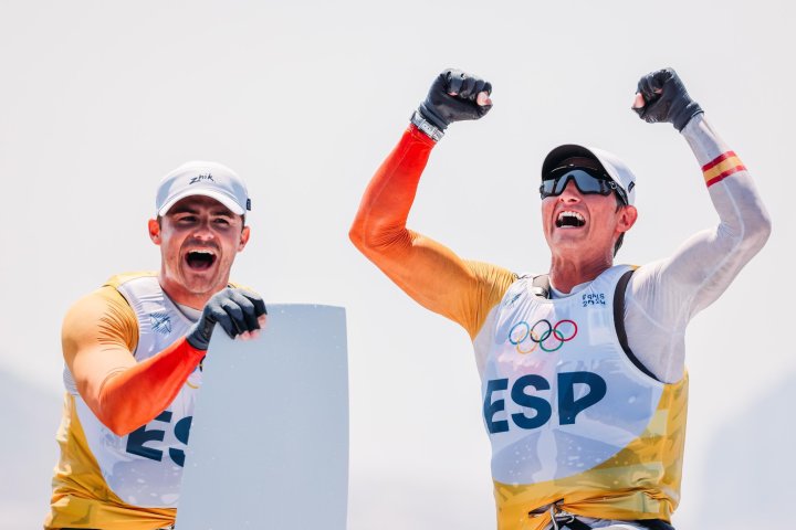 Diego Botín y Florian Trittel tras ganar el oro
