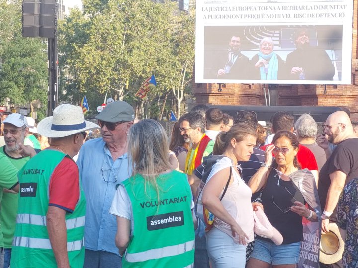 Los alrededores del Arc del Triompf, en Barcelona, este jueves. 