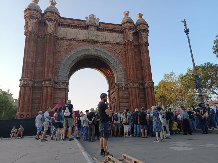 Los alrededores del Arc del Triomf, este jueves.