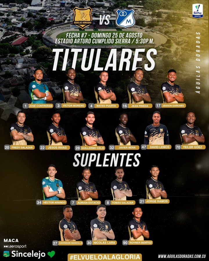 ⚽️ NÓMINA DE ÁGUILAS DORADAS