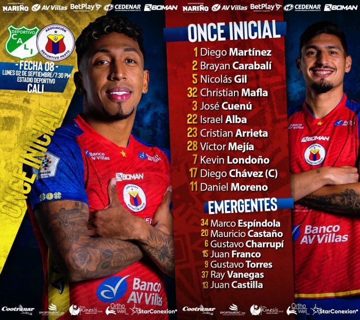 Nómina del Deportivo Pasto