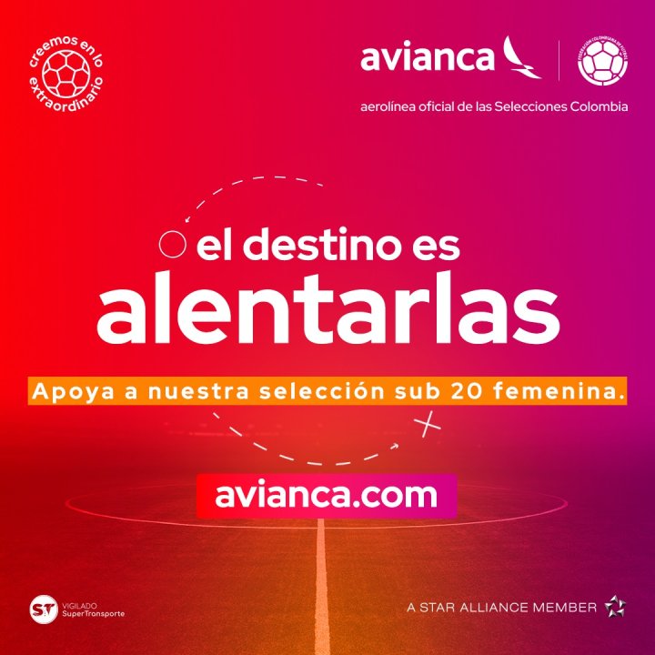 Avianca, aerolínea oficial de las Selecciones Colombia