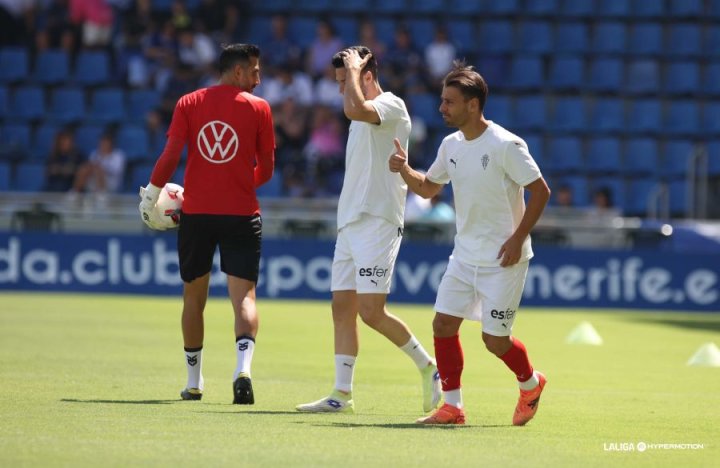 Las primeras imágenes del calentamiento del Sporting