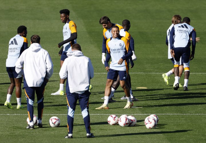 Mbappé, entrenamiento del Real Madrid