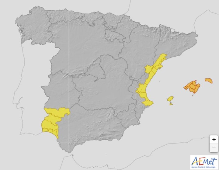 El viernes, aviso naranja en Baleares